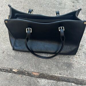 Large black laptop purse